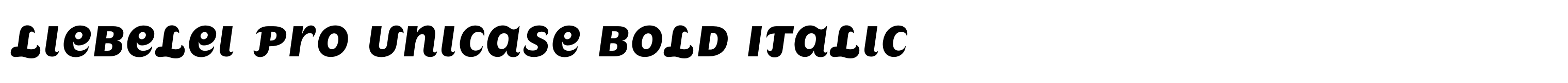 Liebelei Pro Unicase Bold Italic